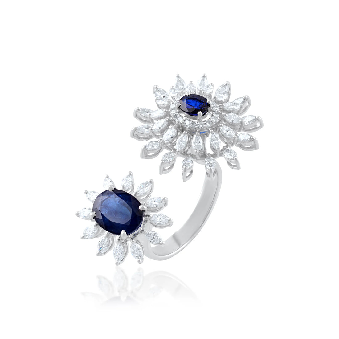 Two Finger Diamond  Ring