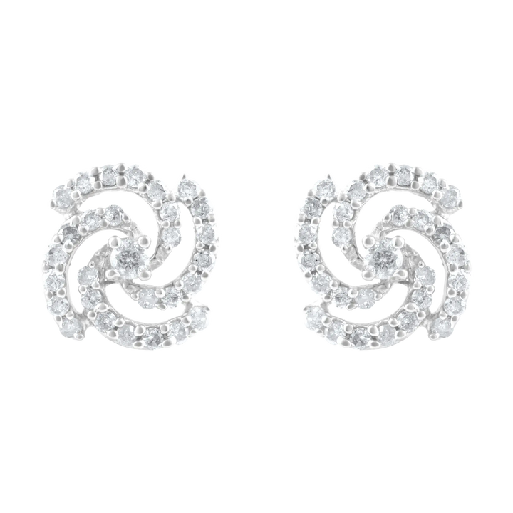 Swirl Diamond Earrings