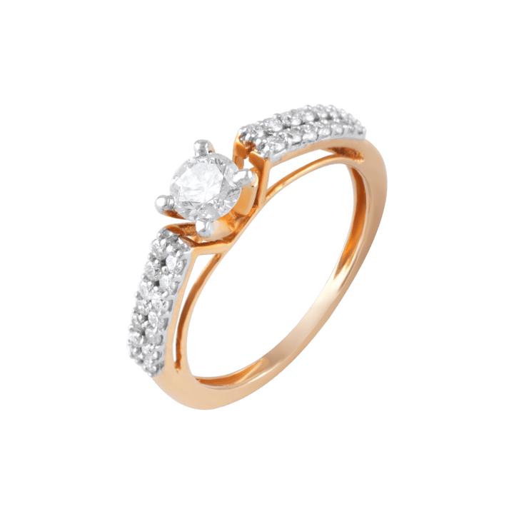 Unadorned diamond ring